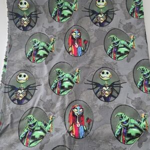 Nightmare Before Christmas Fabric Jack Sally Oogie Boogie Gray Disney Craft Mate
